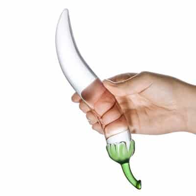 sex toys emoji: dildo di vetro peperoncino 