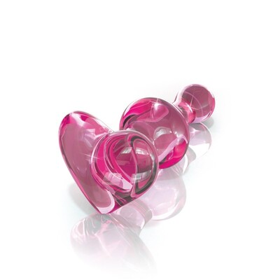 sex toys a fomra di cuore: plug anale in vetro icicles n. 75