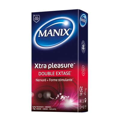 12 preservativi manix xtra pleasure double extase