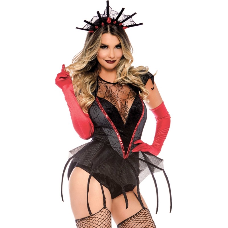 déguisement sexy femme araignée rouge